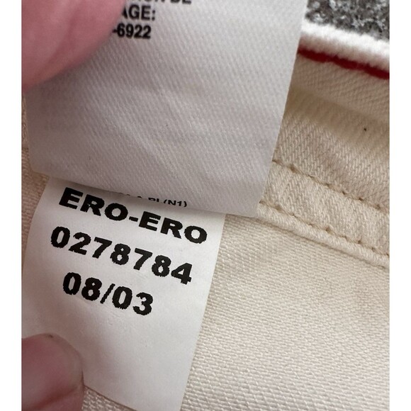 Tommy Hilfiger Women’s Pants Wide Leg Flared Mid Rise Chinos cream Y2K 10 - Picture 8 of 12